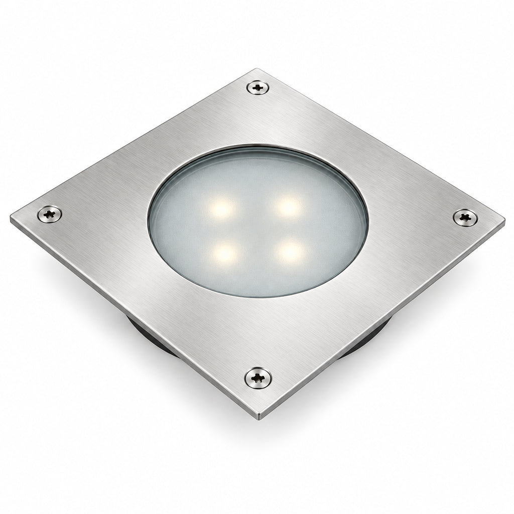 Ranex Recessed Floor Light LED Solar Stainless Steel – Neutral White